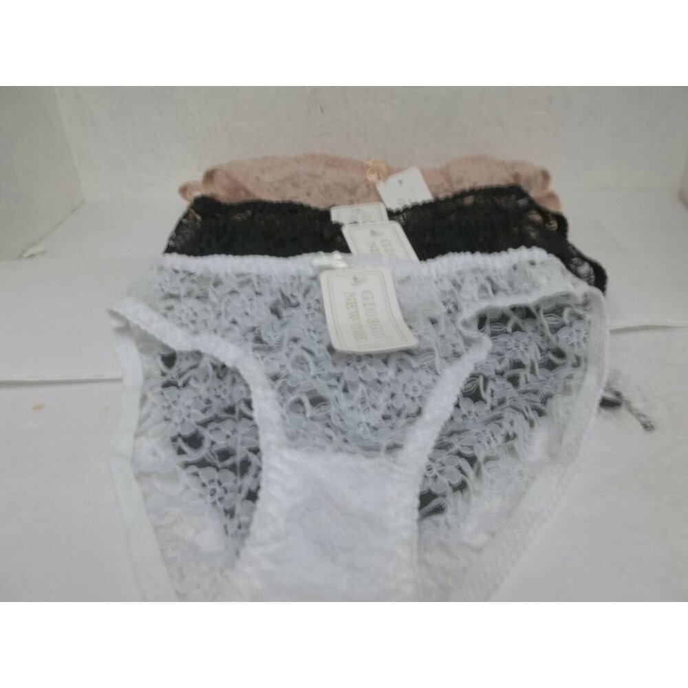 Giorgio New York Lace Panties 5 Pairs Assorted Colors Size 6 New!!!